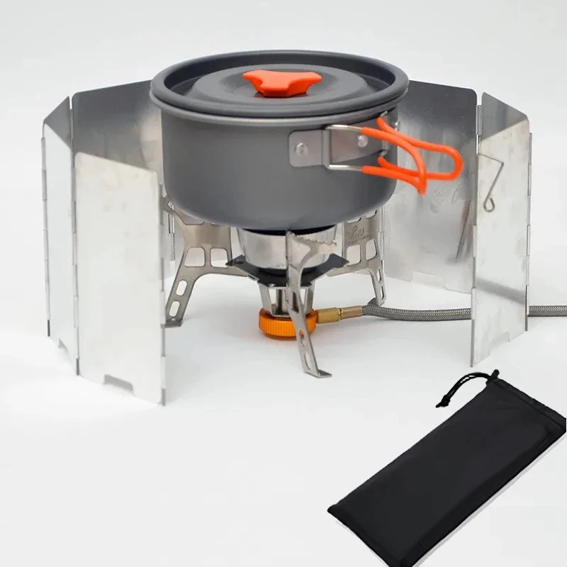 Camping Cooking Windscreen - 8/10개 태블릿형 가스 스토브, 방풍 알루미늄