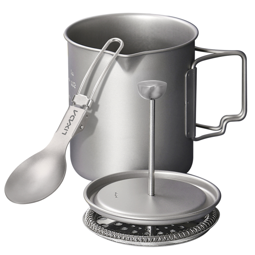 Camping Cooking Gadgets - Lixada 티타늄 커피 컵 머그잔, 프렌치