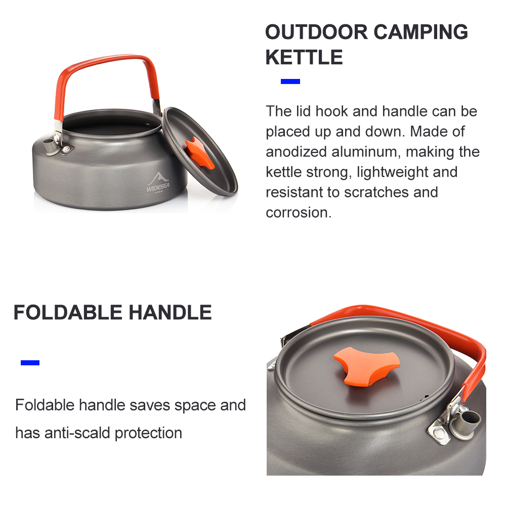 Widesea 캠핑용 물 주전자, 야외 커피 주전자,  - Camping Cooking Pot Set 리뷰 및 가격
