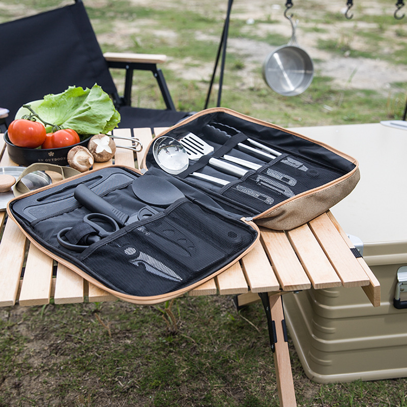 8pcs 캠핑 주방 조리기구 세트 휴대용 가방 야외 여 - Camping Cooking Pack 리뷰 및 가격