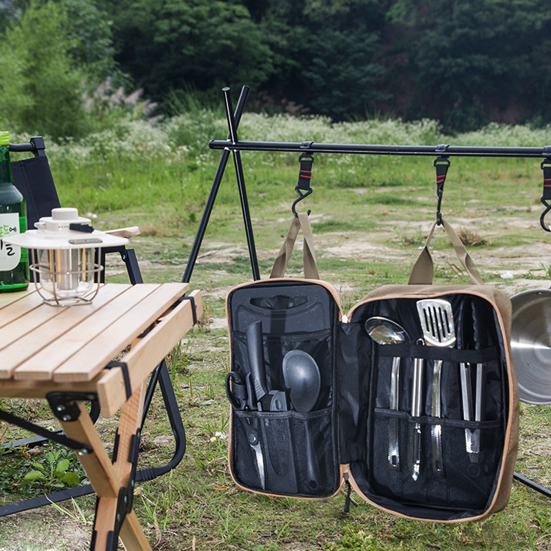 8pcs 캠핑 주방 조리기구 세트 휴대용 가방 야외 여 - Camping Cooking Pack 리뷰 및 가격