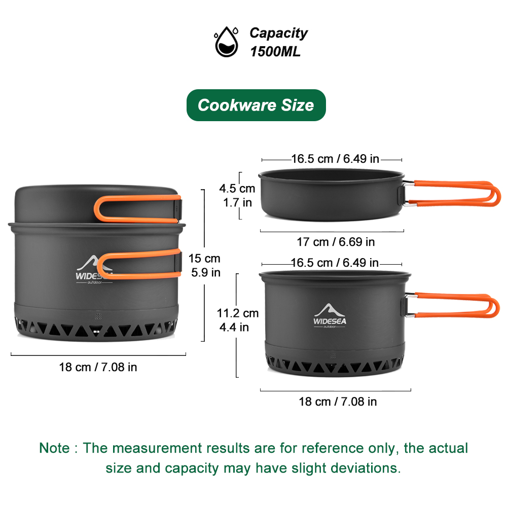 캠핑용 식기 세트, 야외용 조리 도구 세트, 냄비, 휴 - Camping Cooking Pot Set 리뷰 및 가격