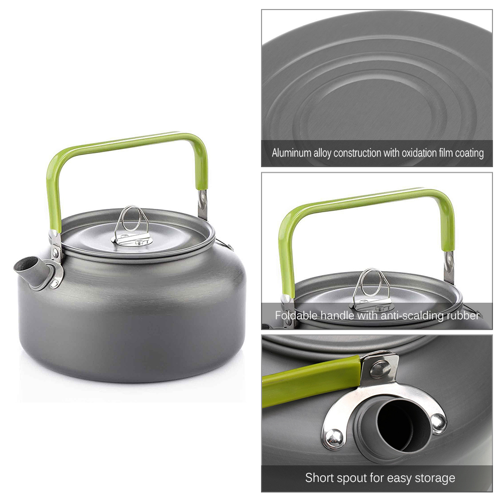 휴대용 야외 물 주전자 물 주전자 주전자 커피 주전자  - Camping Cooking Pot Set 리뷰 및 가격