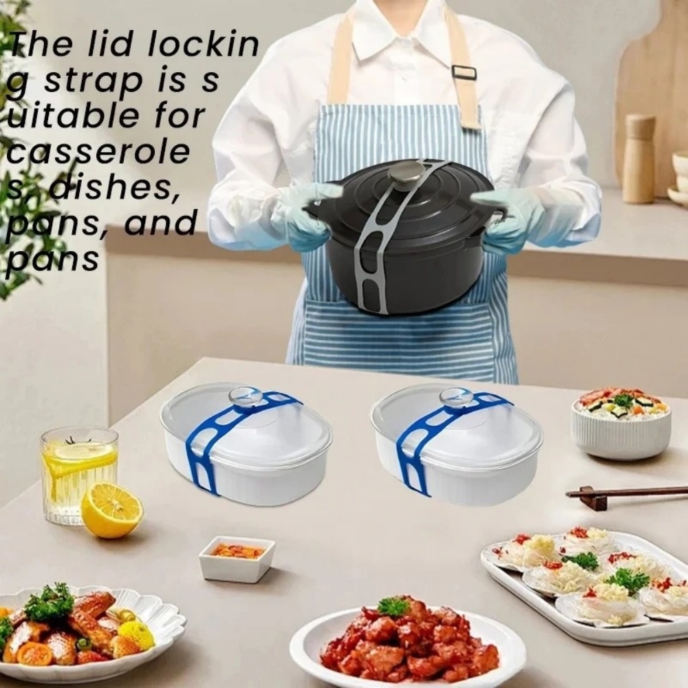 재사용 가능한 실리콘 탄성 냄비 뚜껑 홀더 스트랩 범용 - Camping Cooking Gadgets 리뷰 및 가격