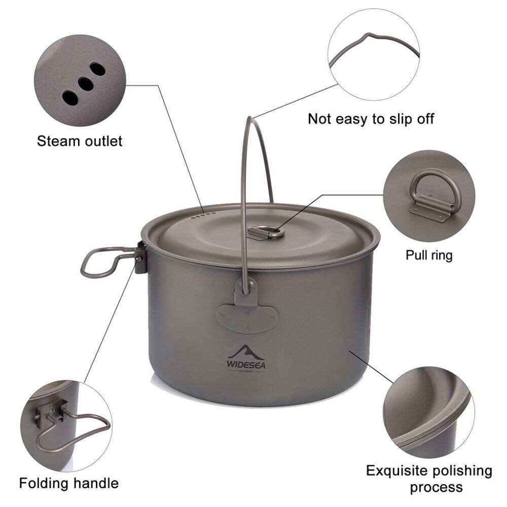 Widesea 캠핑 식기 티타늄 조리기구 세트, 관광  - Camping Cooking Pack 리뷰 및 가격