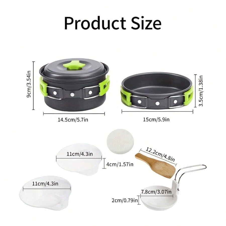 캠핑 조리 세트: 휴대용 식기 및 보관 가방 포함, 야 - Camping Cooking Pot Set 리뷰 및 가격
