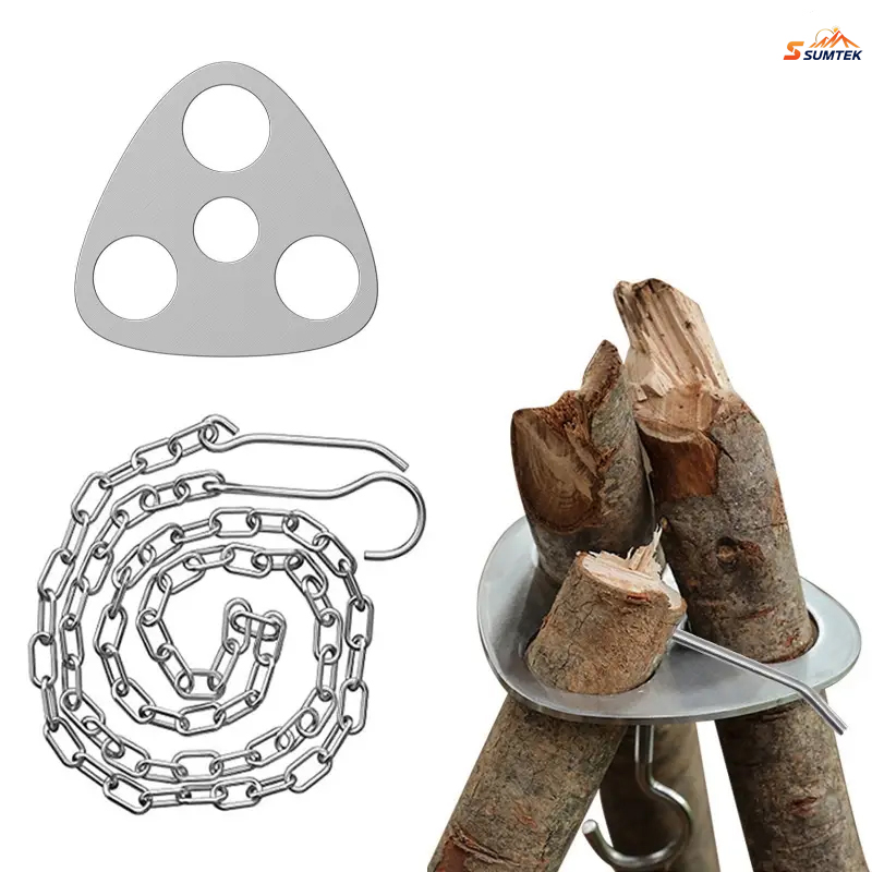 스테인레스 스틸 휴대용 캠핑 삼각대 걸이 조절 체인,  - Camping Cooking Tripod 리뷰 및 가격