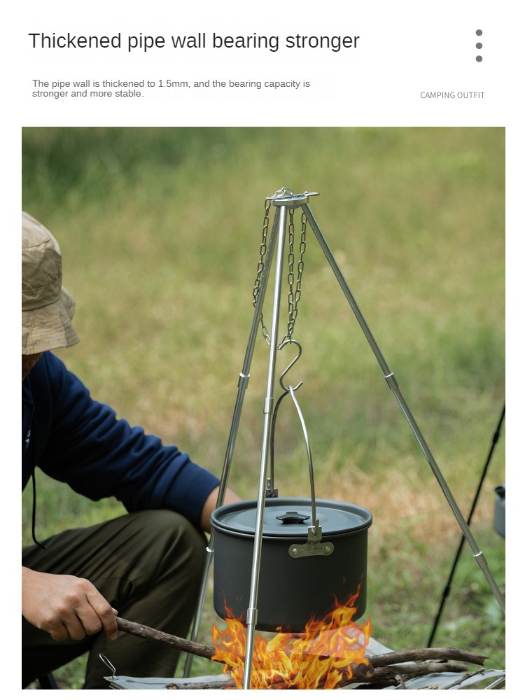 캠핑 모닥불 삼각대, 휴대용 삼각 지지대, 캠핑 모닥불 - Camping Cooking Tripod 리뷰 및 가격